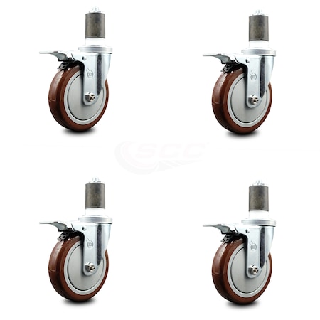Service Caster Regency Work Table Total Locking Caster Replacement Set REG-SCC-EXTTL20S514-PPUB-MRN-112-4